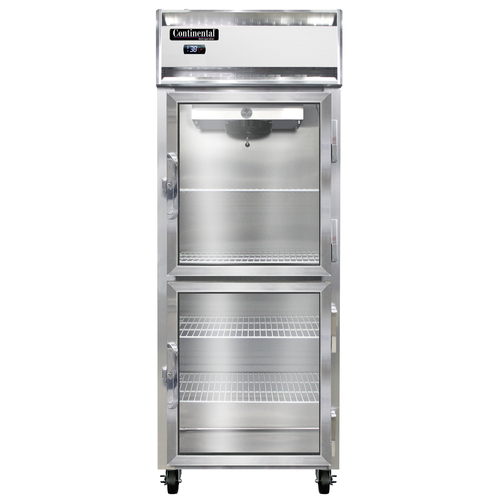 Continental Refrigerator 1RENGDHD 28.5" W One-Section Glass Door Reach-In Extra-Wide Refrigerator