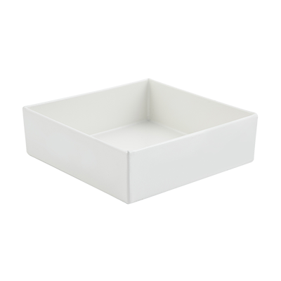 Bon Chef 5107PWHT 10" W White Square Bowl