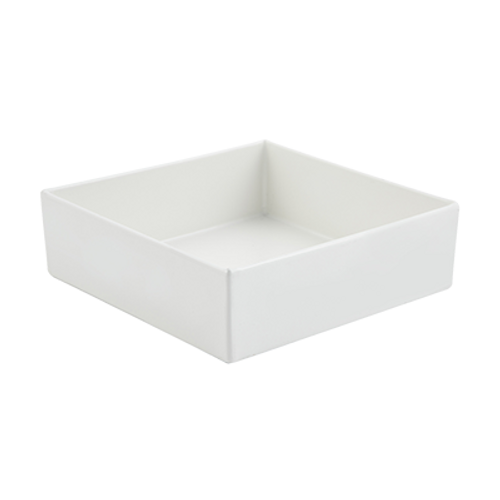Bon Chef 5107PWHT 10" W White Square Bowl