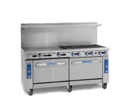 Imperial IR-G72-XB NG 72" Natural Gas Pro Series Restaurant Range - 155,000 BTU