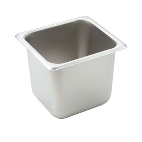 Winco SPS6 6" Deep 1/6 Size Stainless Steel Steam Table Pan