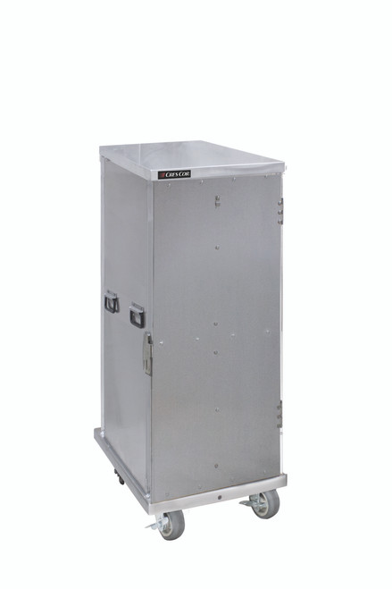 Cres Cor 1091833 58" H Aluminum Solid Door Insulated Enclosed Mobile Utility Cabinet