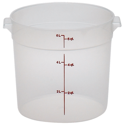 Cambro RFS6PP190 6 qt Translucent Round Storage Container - 12/Case
