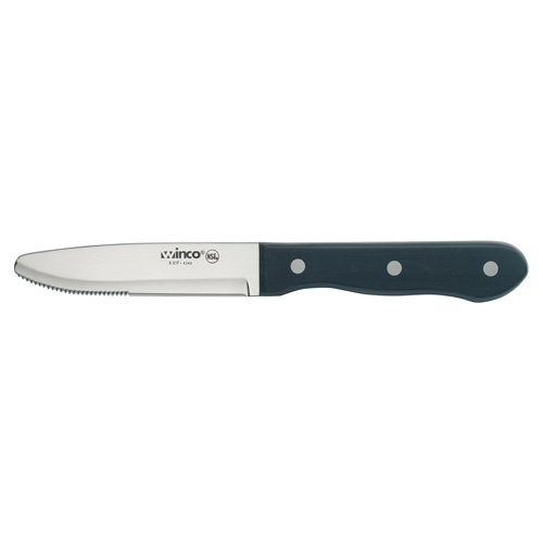 Winco K-81P 9-3/4" Jumbo Steak Knife with Solid POM Handle (6 Each Per Pack)