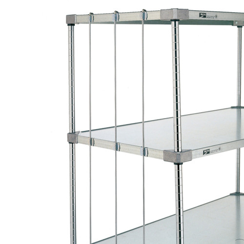 Metro R84Fc Super Erecta Rod & Tabs For Solid Shelves 84" Chrome Are included