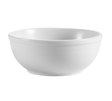 CAC China HMY-18 16 Oz. Super White Porcelain Round Harmony Pasta or Salad Bowl (3 Dozen Per Case)