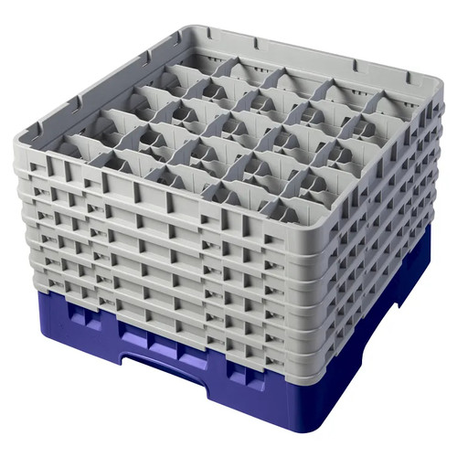 Cambro 25S1114186 Camrack Glass Rack With (6) Soft Gray Extenders - 2 Cases
