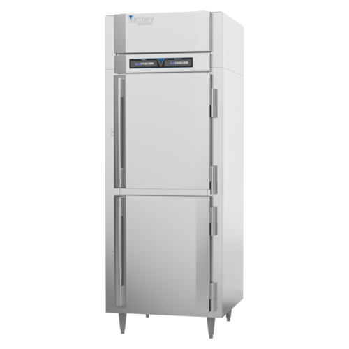 Victory HRS-1D-S1-EW-HD-HC 31.25" W One-Section Two Door Reach-In UltraSpec Series Dual Temp Warmer/Refrigerator Featuring Secure-Temp Technology