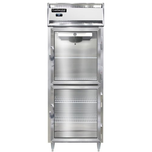 Continental Refrigerator DL1RES-GD-HD 28.5" W One-Section Glass Door Reach-In Designer Line Wide Refrigerator