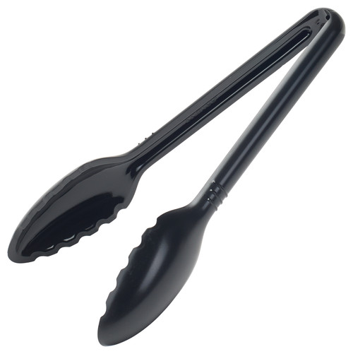 Winco CVST-9K 9" Polycarbonate Black Serving Tong