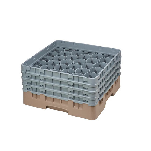 Cambro 30S800184 Camrack Glass Rack With (4) Soft Gray Extenders - 2 Cases