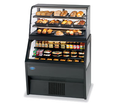 Federal Industries CD4828SS/RSS4SC 48" W Specialty Display Hybrid Merchandiser Refrigerated Self-Serve Bottom With Hot Self-Serve Top