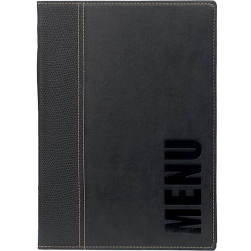 American Metalcraft MCTRLSBL 10" x 13" Black Menu Cover