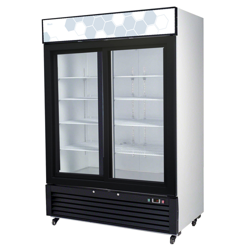 Migali C-49RS-HC 54.4" W Two-Section Glass Door Refrigerator Merchandiser