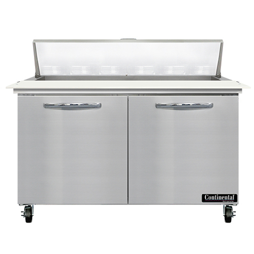 Continental Refrigerator SW48N12C 48" W Two-Section Two Door Sandwich Unit