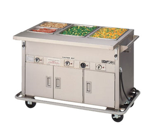 Piper Products 5-HF-HIB Stainless Steel 5 Pan Elite Hot Food Serving Counter Enclosed Heated Base