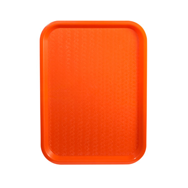 Winco FFT-1216O 16"W Orange Fast Food Tray