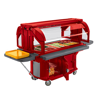 Cambro VBRU6158 82"W Red Versa Food Bar Ultra Series Serving Buffet