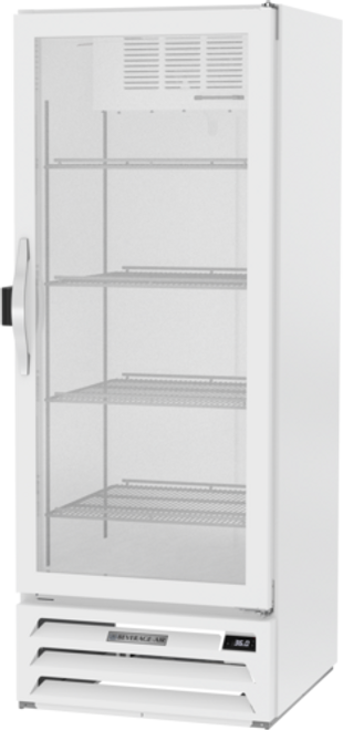 Beverage Air MMR12HC-1-W-IQ 25.38" W One-Section Glass Door Merchandiser MarketMax Refrigerated Merchandiser