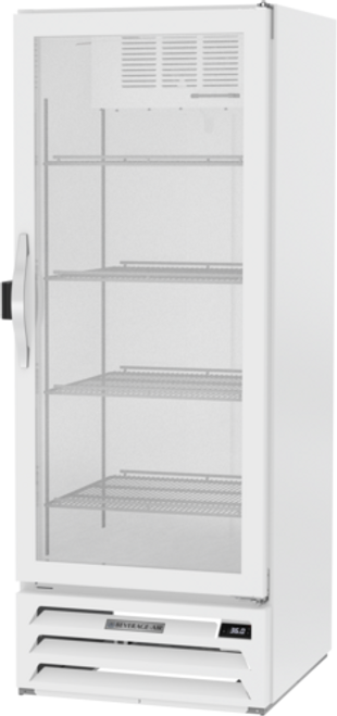 Beverage Air MMR12HC-1-W-IQ 25.38" W One-Section Glass Door Merchandiser MarketMax Refrigerated Merchandiser
