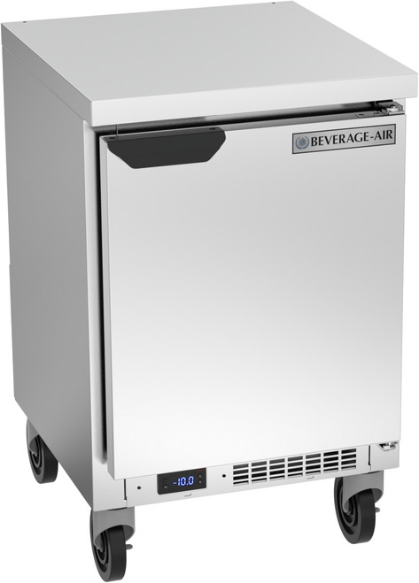 Beverage Air WTF20HC-FLT 20"W One Door Stainless Steel Worktop Freezer