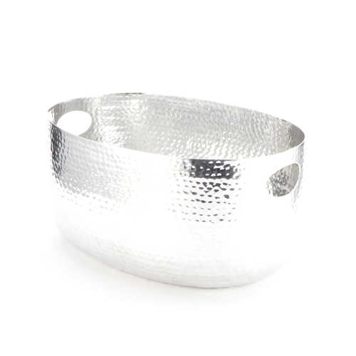 American Metalcraft ATHS10 Oval Silver Aluminum Beverage Tub 15" L x 10.75" W x 7.25" H