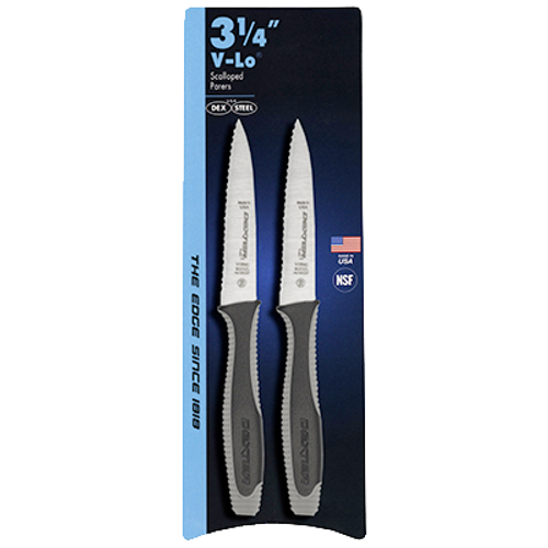 Dexter V105SC-2PCP 3.5" Scalloped Edge Paring Knife - 6 Pack/Case