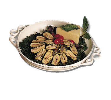 Bon Chef 2106BLK 14" Ceramic Black Round Bolero Platter