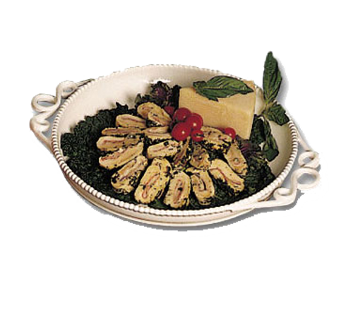 Bon Chef 2106BLK 14" Ceramic Black Round Bolero Platter