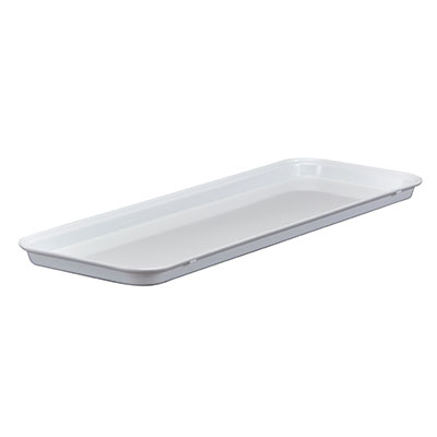 Cambro 826MT148 8-1/4" x 25-1/2" x 3/4" White Rectangular Fiberglass Market Display Tray - 12/Case