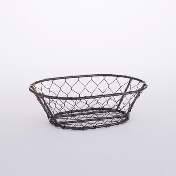 American Metalcraft WIR4 Metal Black Oval Chix Basket