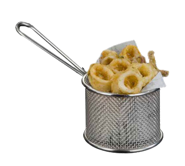 American Metalcraft FRYR375 3.5 Stainless Steel Round Tabletop Serving Fry Basket
