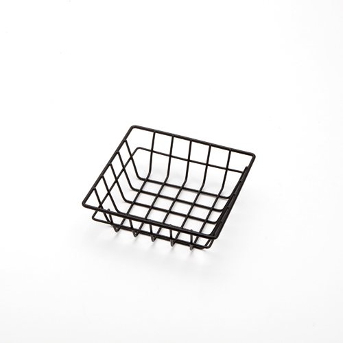 American Metalcraft SQGB6 Iron Black Square Wire Grid Basket