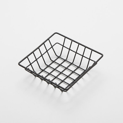 American Metalcraft SQGB6 Iron Black Square Wire Grid Basket