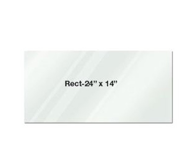 Eastern Tabletop 052414G 24"L x 14"W Rectangular Clear Glass Riser Shelf