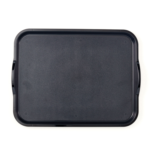 Cambro 1520CWNSH110 15" Black Rectangle Camwear Tray - 12/Case