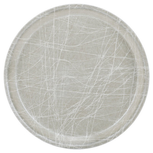 Cambro 1100215 11"Dia. Gray Round Serving Camtray - 12/Case