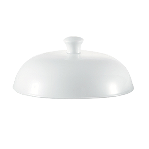 CAC China TST-W23-LID 7.5" Super White Porcelain Round Transitions Lid Only (2 Dozen Per Case)