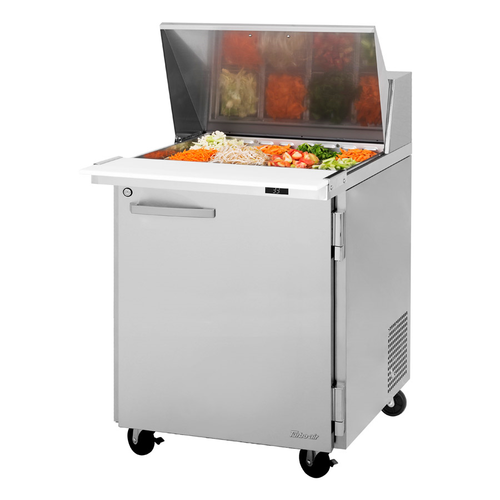 Turbo Air PST-28-12-N(-L) 27.5" W One-Section One Door PRO Series Mega Top Sandwich/Salad Prep Table