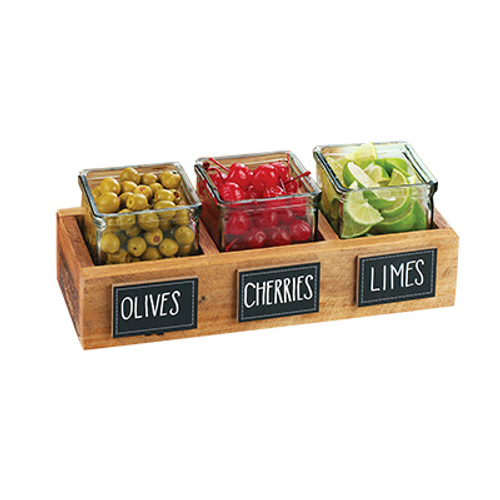 Cal-Mil 3406-3 Madera Jar Display 14"W x 5-1/2"D x 3"H