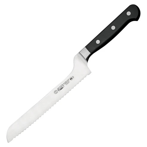 Winco KFP-83 9" Red Acero Bread Knife with Polypropylene Handle