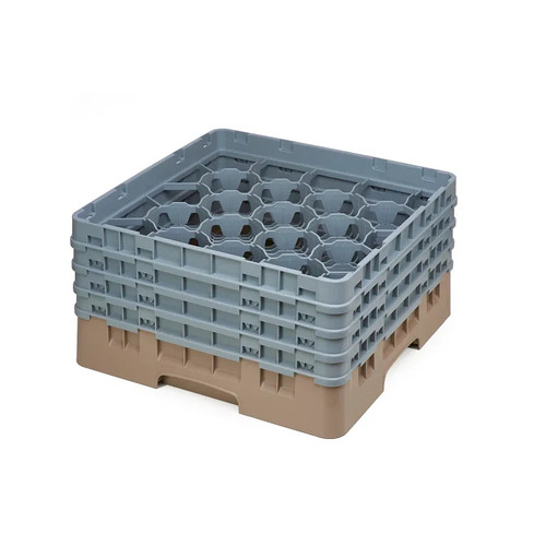 Cambro 20S800184 Camrack Glass Rack With (4) Soft Gray Extenders - 2 Cases