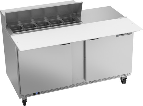 Beverage Air SPE60HC-10C 60" W Two-Section Two Door Sandwich Top Refrigerated Counter