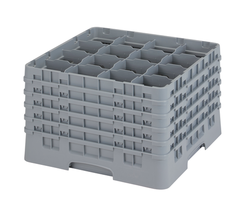 Cambro 16S1058151 Camrack Glass Rack With (5) Soft Gray Extenders - 2 Cases