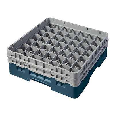 Cambro 49S434414 Camrack Glass Rack With (2) Soft Gray Extenders - 4 Cases