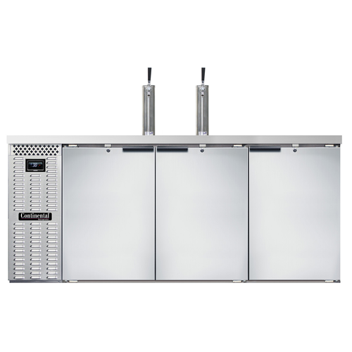 Continental Refrigerator KC79NSS 79"W Solid Door Keg Cooler