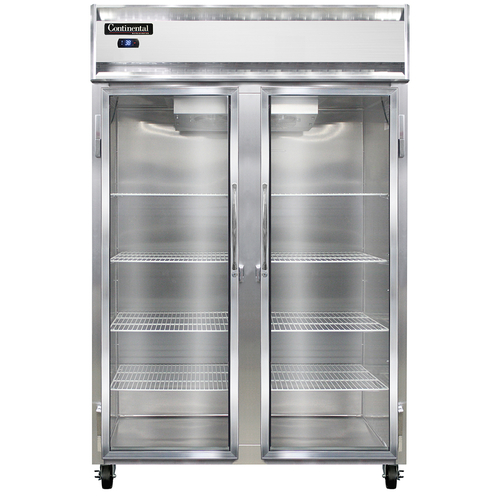 Continental Refrigerator 2RSNGD 52" W Two-Section Glass Door Reach-In Refrigerator
