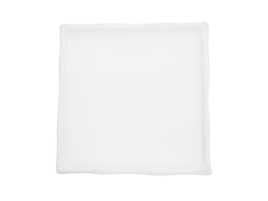 CAC China BAP-21 Super White Porcelain Square Bamboo Plate (1 Dozen)