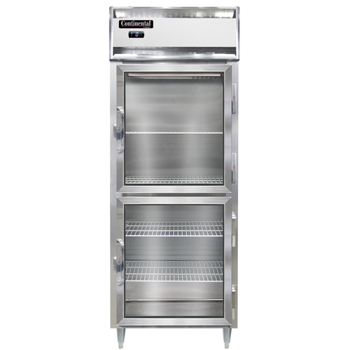 Continental Refrigerator D1FENSAGDHD 28.5" W One-Section Glass Door Reach-In Designer Line Wide Freezer - 115 Volts