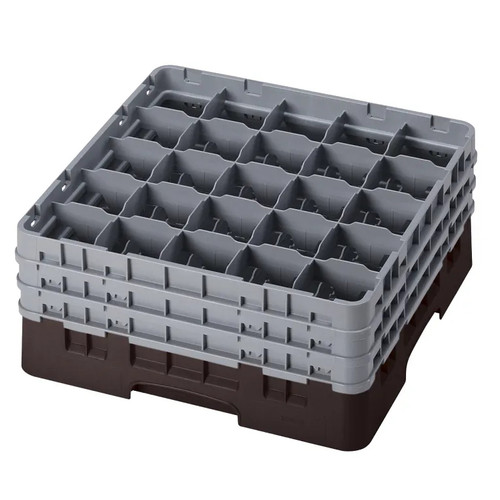 Cambro 25S738167 Camrack Glass Rack With (3) Soft Gray Extenders - 3 Cases